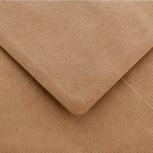 C6 Brown Recycled Ribbed Envelopes 100gsm | Eco Friendly Kraft Envelopes | Rustic Wedding, Cards & Invitations image 4