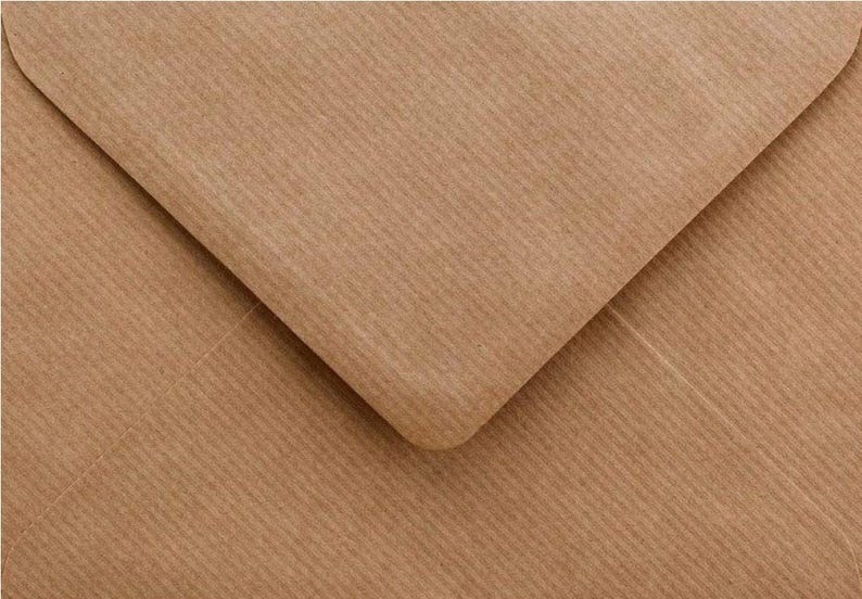 C6 Brown Recycled Ribbed Envelopes 100gsm | Eco Friendly Kraft Envelopes | Rustic Wedding, Cards & Invitations image 4