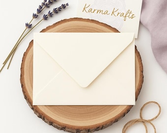 C6 Ivory Cream 114x162mm Elegant Invitation Envelopes for Cards Weddings Stationery