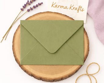 C6 Sage Green 114x162mm Invitation Envelopes for Cards Weddings and Stationery