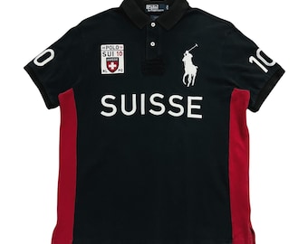 Ralph Lauren Big Pony Polo Swiss Team Black - Edición Copa del Mundo