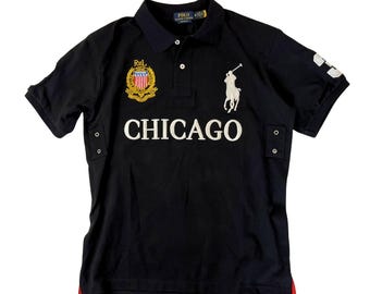 Vintage Polo Ralph Lauren Big Pony Zip Jacket France 1934 Logo