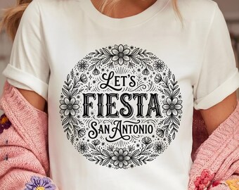Let’s Fiesta SVG PNG | San Antonio SATX Fiesta Sucia Squad Design | Cinco de Mayo Party Shirt Graphic | Celebration Cut File | Editable
