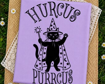 Hocus Pocus Cat PNG | Funny Halloween Black Cat PNG | Wizard Cat Shirt Design | Witch Kitty Sublimation | Spooky Season Graphic