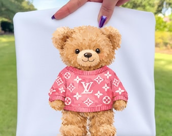 Boujee Teddy Bear PNG | Luxury Streetwear Graphic (Digital Download)