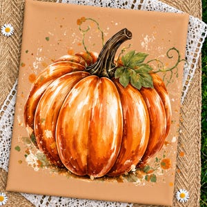 Colorful Floral Pumpkin Bow PNG | Coquette Pumpkin Shirt Design | Faux Glitter Brushstroke Autumn Sublimation | Trendy Thanksgiving Graphic