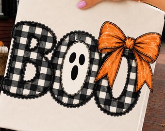 Coquette Halloween Ghost PNG | Cute Lacey Ghost with Bow | Preppy Spooky Season Shirt Design | Girly Halloween Sublimation | Bow Boo PNG |