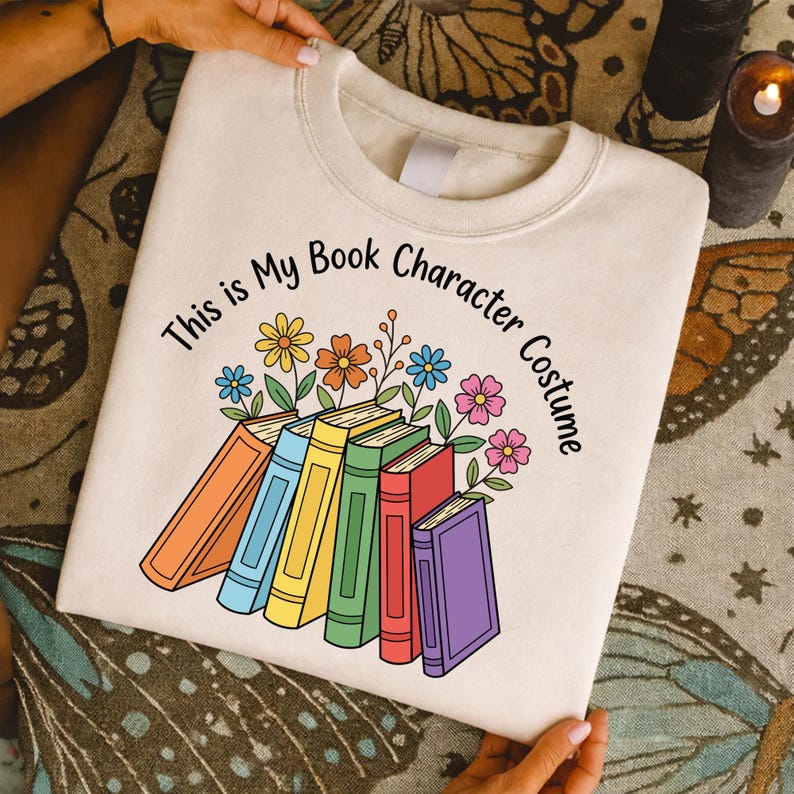 Book Character Costume PNG | Literacy Week Shirt Design | Kids Reading Sublimation (Digital Download) image 2
