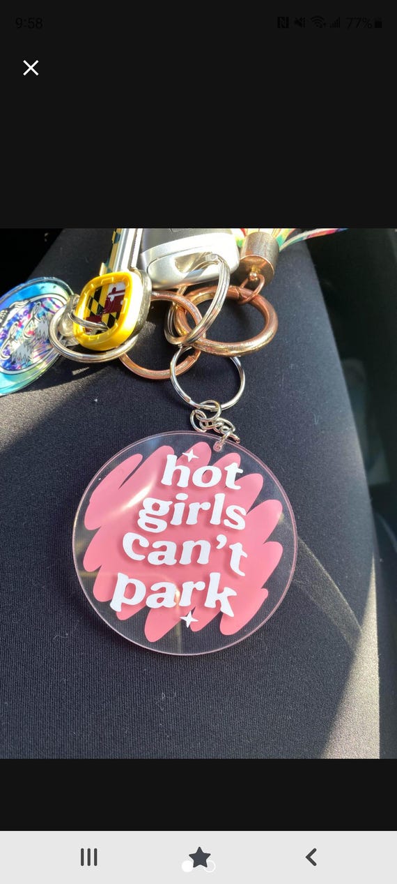 Fun Acrylic Keychain: Girly, pretty, bright and Handmade