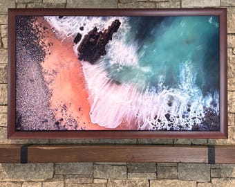 Deluxe Picture Frame for Samsung “The Frame” (2021+) ~ Mahogany