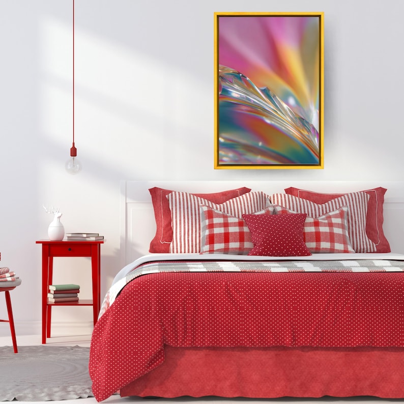 Rainbow Gradient Glass Texture Art Modern Abstract Canvas Etsy — free download