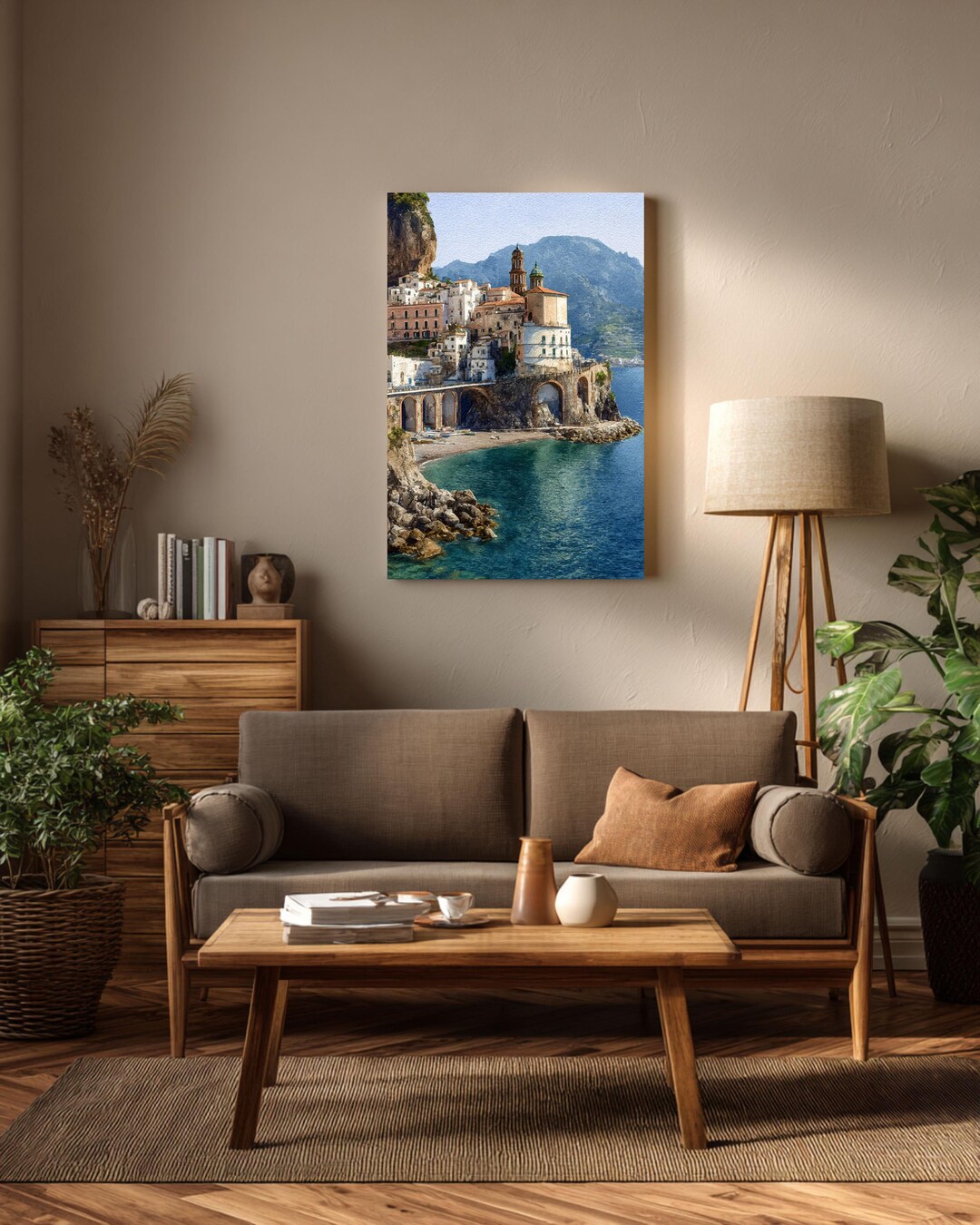 Amalfi Coast Italy Canvas Print | Positano Coastal Wall Art ...