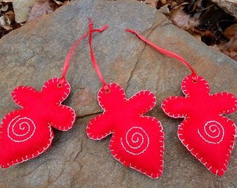 Goddess (Red) - Set of 6 Tree Ornaments