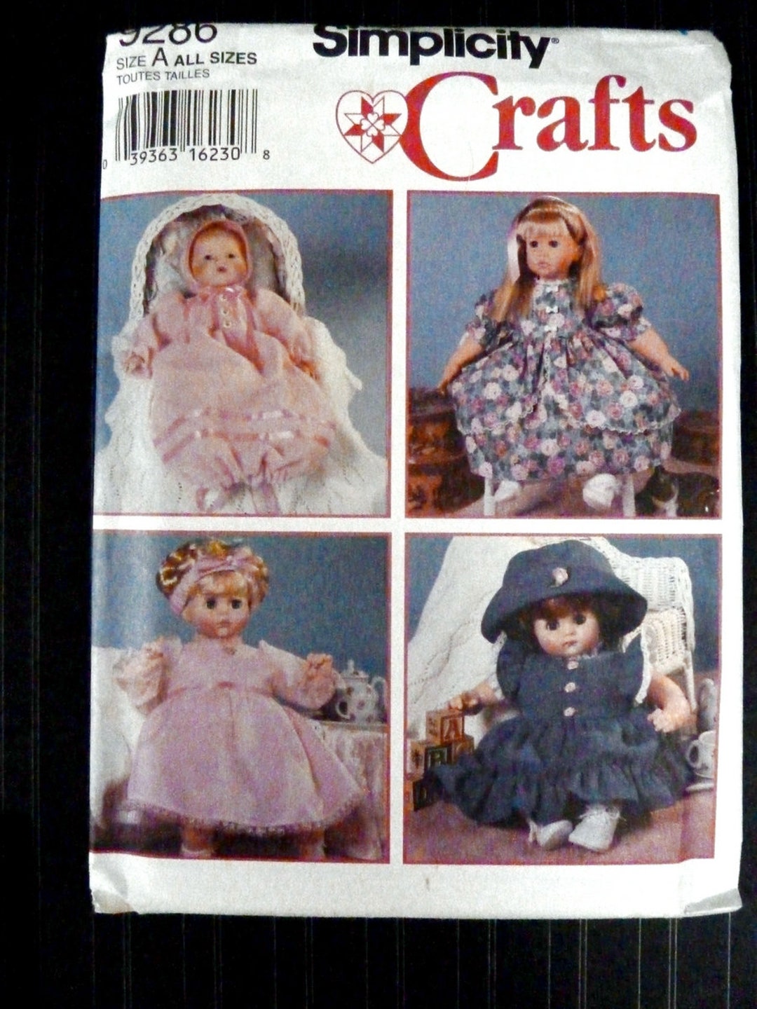 Simplicity Sewing Pattern 9286 Design Your Own Doll Clothes Dresses Hat