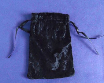 Tarot Bag Large - Black Crushed Velvet