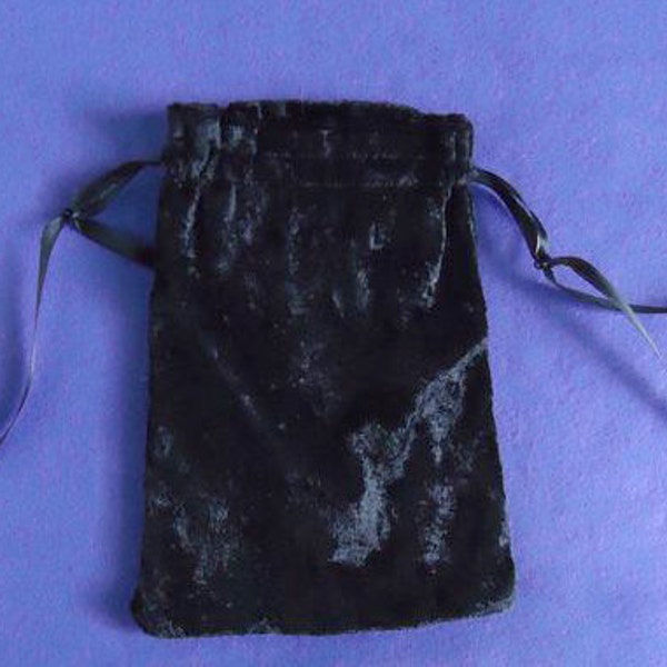 Tarot Bag Large - Black Crushed Velvet