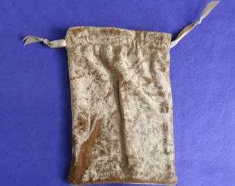 Tarot Bag Large - Gold Crushed Velvet