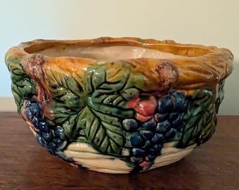 Majolica style Ceramic Planter