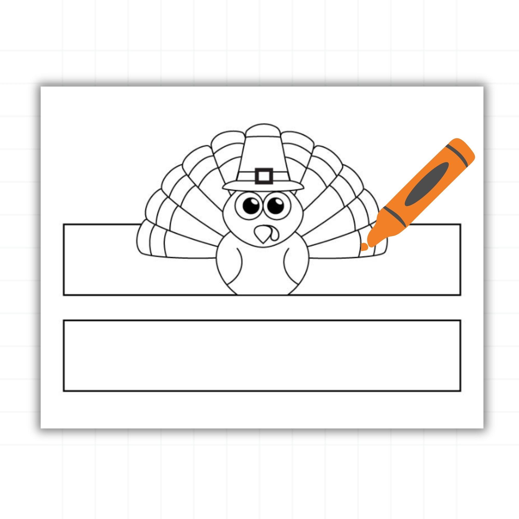 Turkey Headband Printable for Kids | Thanksgiving Craft | US Letter PDF ...