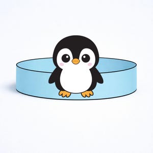 Penguin Crown Printable | Winter Animal Headband Craft for Preschool & Kindergarten