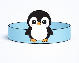 Penguin Crown Printable | Winter Animal Headband Craft for Preschool & Kindergarten