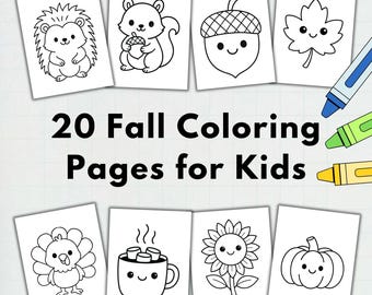 20 Fall Coloring Pages for Kids | Easy Printable Autumn Coloring Sheets