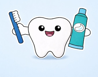 Dental Health Tooth Cut and Paste Craft | Preschool Tooth Activity | Dentist Theme Printable
