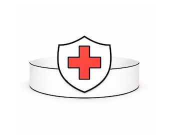 Doctor Crown Printable | Community Helper Craft | Color & Black White PDF