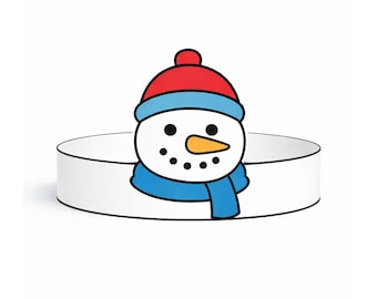 Snowman Crown Craft Printable | Winter Headband Activity for Preschool & Kindergarten