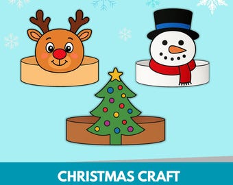 Christmas Craft Crown Bundle | Rentier, Schneemann & Weihnachtsbaum Stirnbänder