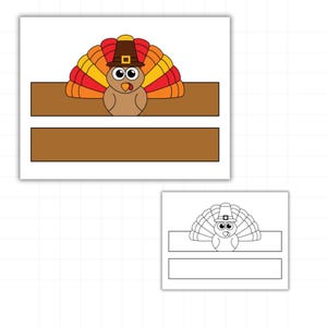 Turkey Headband Printable for Kids | Thanksgiving Craft | US Letter PDF ...
