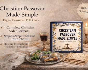 Páscoa Cristã Simplificada (PDF) | Guia para Organizar o Seder Messiânico | Devocional de Páscoa para Imprimir |