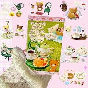 Re-Ment Rilakkuma (1 Random) 2025 British Tea Time Blind Box Miniature Dining Food Tea Set Kitchen Bakery
