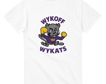 Wykoff Wykats T-Shirt - Vintage Mascot Tee, MN School Pride