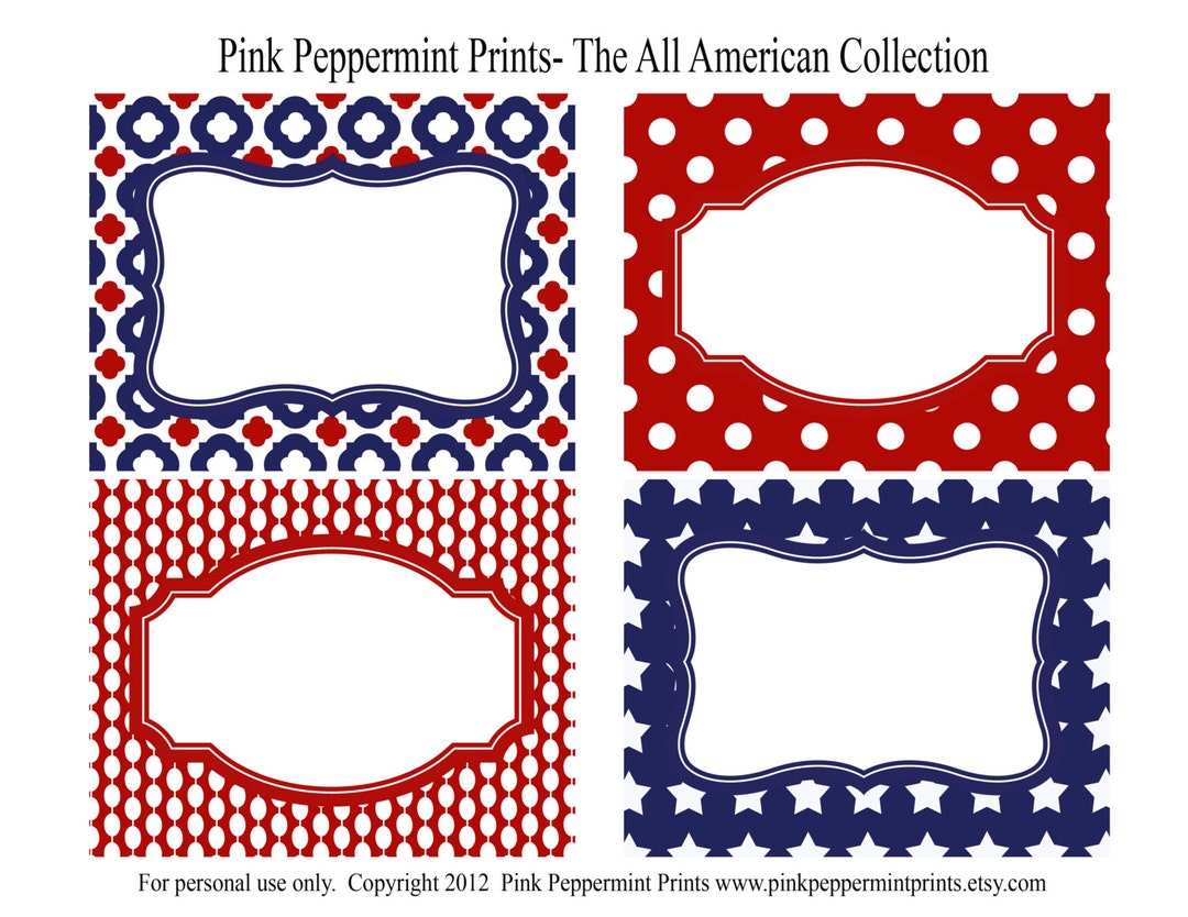NEW INSTANT DOWNLOAD the Patriotic Party Collection Printable - Etsy NEW INSTANT DOWNLOAD the Patriotic Party Collection Printable - Etsy