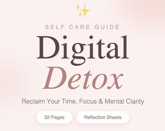 Digital Detox Guide PDF | Screen Time Workbook | 7 Day Phone Detox ...
