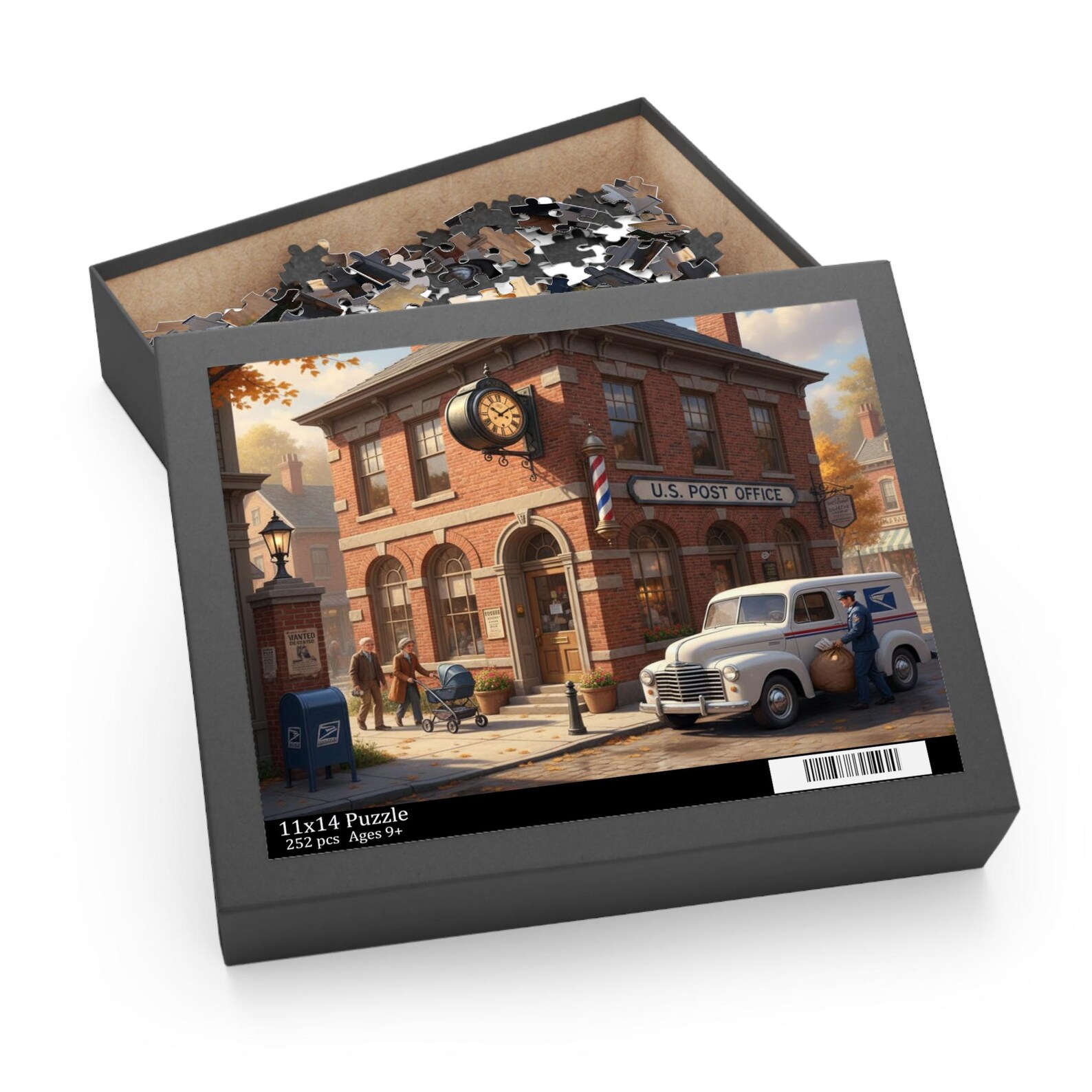 Vintage Post Office Street Scene Puzzle | Piece Jigsaw - Etsy