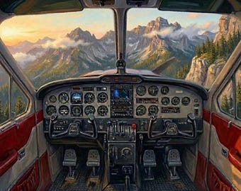 Vintage Cockpit Dashboard Puzzle - High Difficulty Aviation Instrument Art