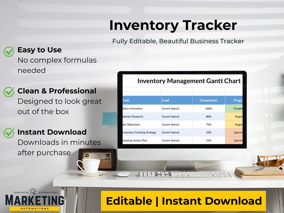 Inventory Tracker | Excel & Google Sheets Template - Etsy