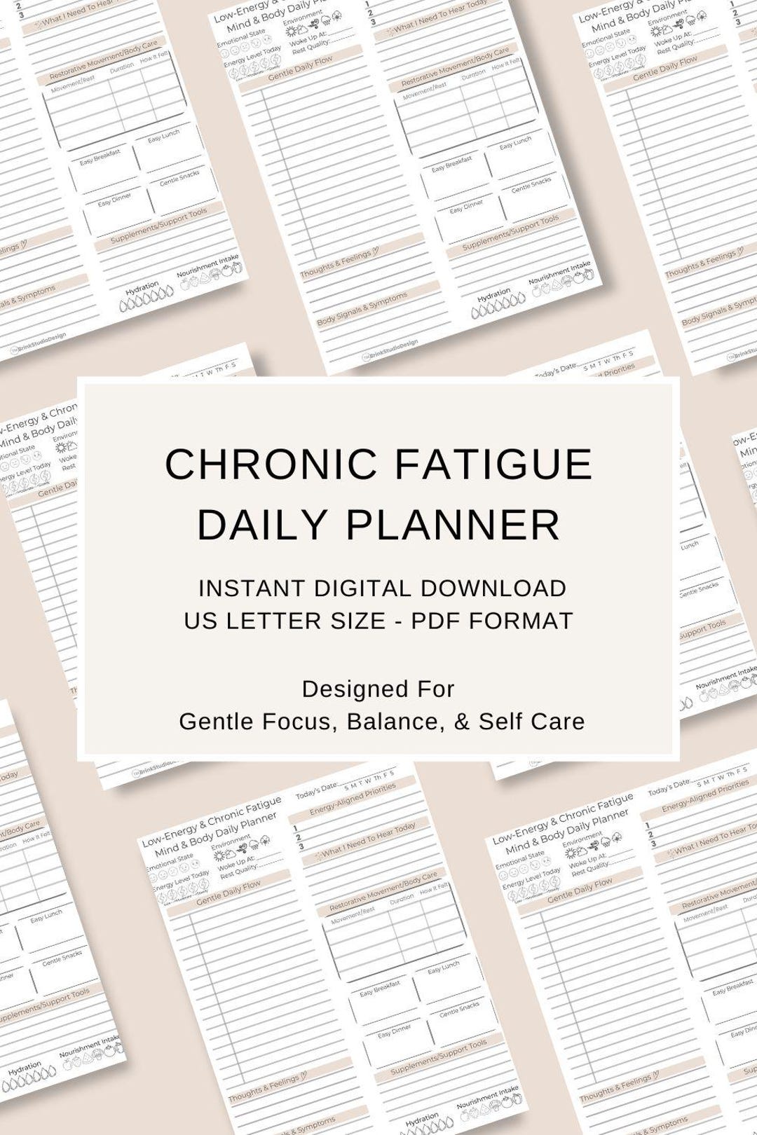Low Energy and Chronic Fatigue Daily Planner | Gentle Mind & Body ...