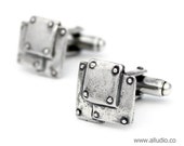BOND TOGETHER steampunk oxidised sterling silver cufflinks