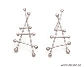 ATOMIC sterling silver earring stud / post