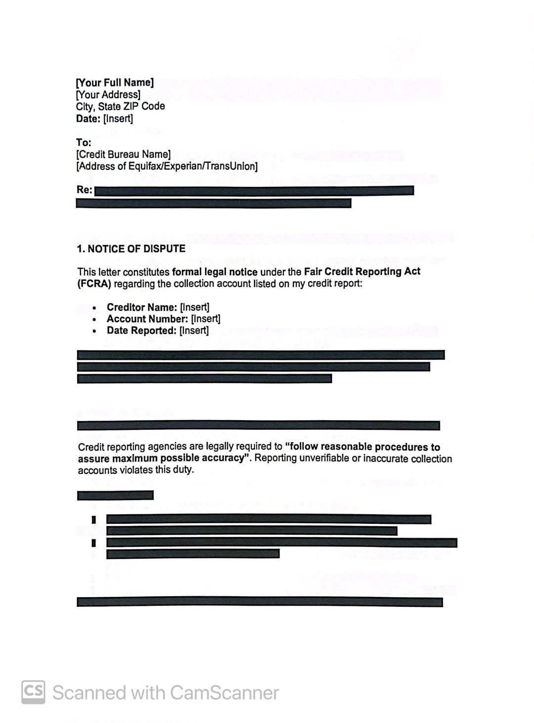 Letter Template Collection Removal Letter Etsy