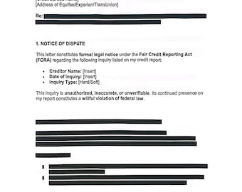 Plantilla de carta - Carta de consulta y borrado