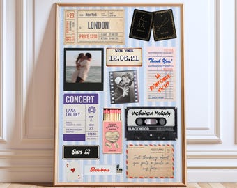Coastal Matchbook Template, Custom Matchbox Art, Personalized Wall Art, Home Decor Gift