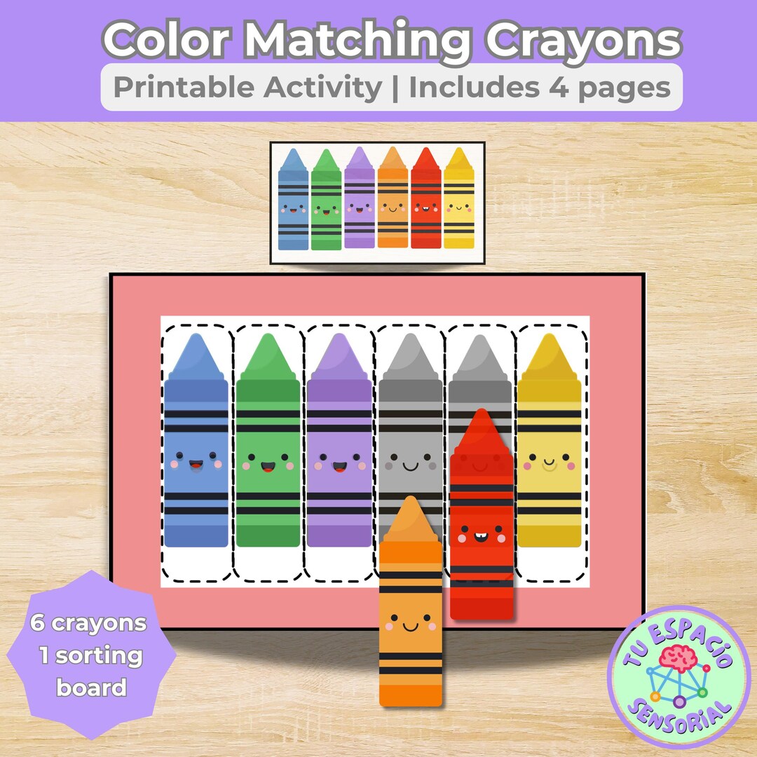 Color Sorting Crayons Printable | Montessori Activity | Preschool ...