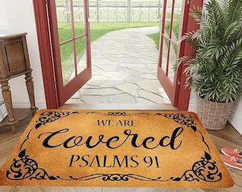 Indoor Door Mat, Letter Print Non-Slip Rectangle Home Decor Mat, Decorative Mat for Home Living Room Bedroom Kitchen, Home Decor, Home Decor