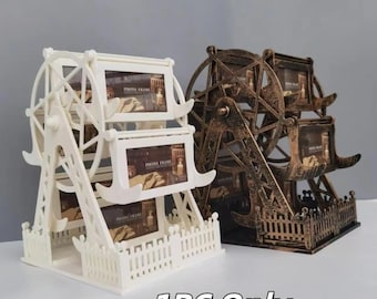 Vintage Style Rotating Ferris Wheel Photo Frame, Nostalgic Memory Display Ornament