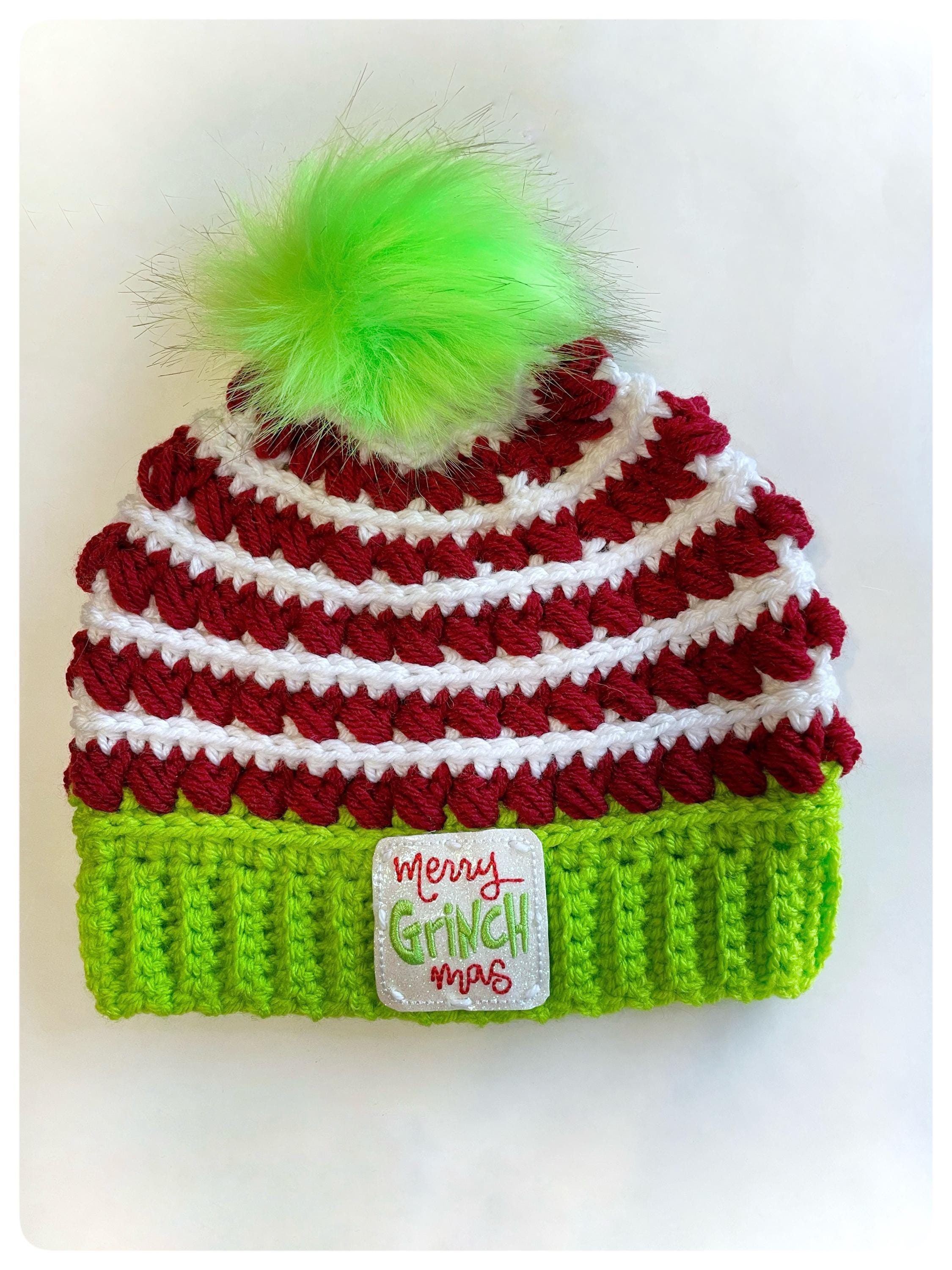 Crochet Grinch Hat: Detachable Pom Winter Beanie - Etsy display picture 1