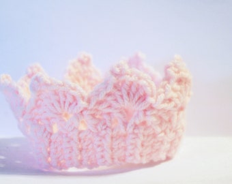 Crochet Baby Crown Headband - Baby Crown - Crochet Crown - Newborn Crown Headband - Color Choices Available -  Baby Prop - Shower gift